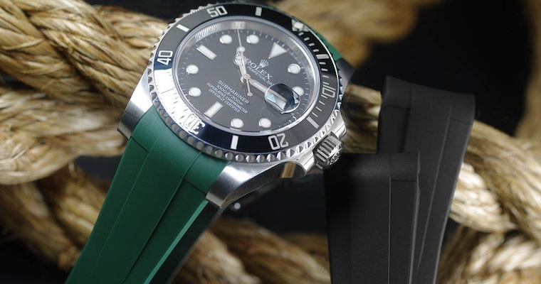 Bracelet Montre Rubber B en caoutchouc pour Rolex