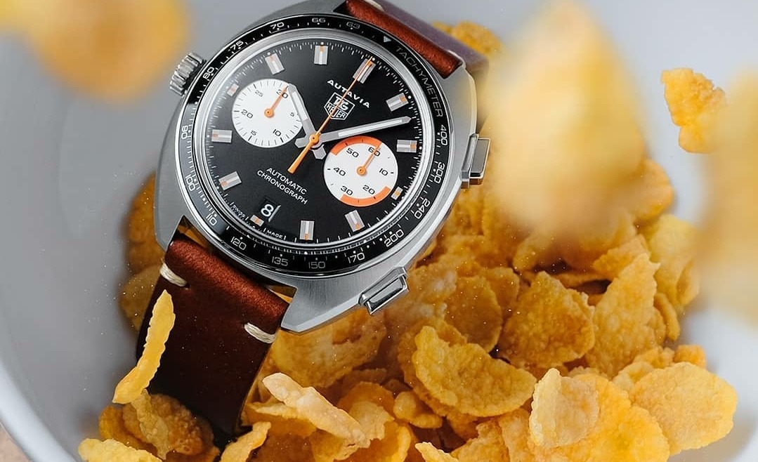 Bracelet Montre Tag Heuer Autavia Black Orange Chornographe