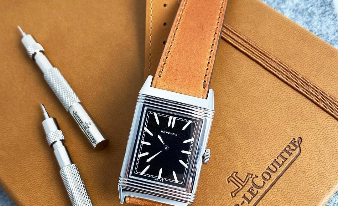 Bracelet Montre Jaeger Lecoultre Reverso Black Dial