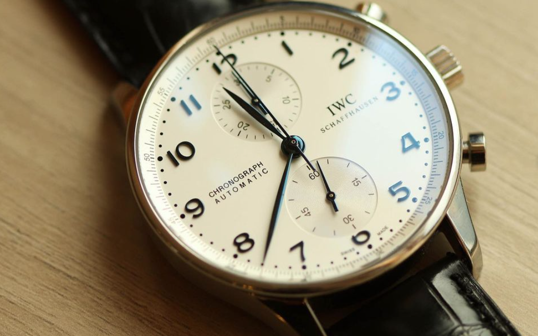 Bracelet Montre Alligator Noir IWC Portugieser