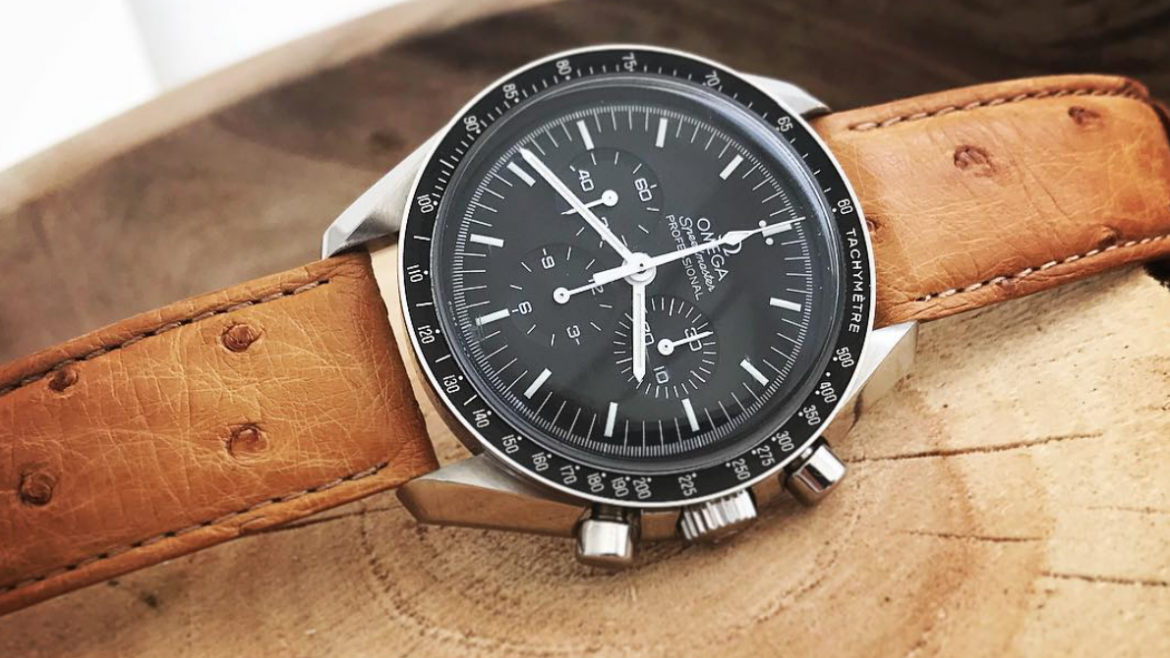 Bracelet Montre Autruche Gold Omega Speedmaster MoonWatch