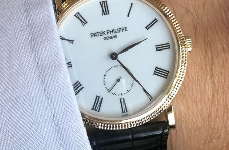 Bracelet de montre alligator noir ecaille carré pour montre Patek Philippe 