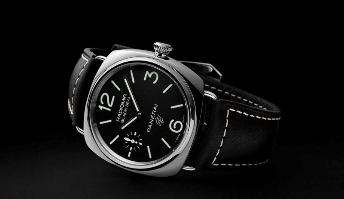 Bracelet de montre en veau noir pour panerai radiomir black seal