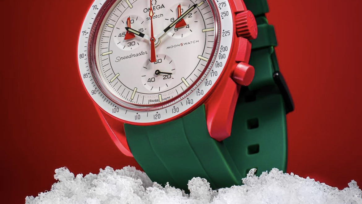 Bracelet Montre Caoutchouc Vert - Montre MoonSwatch Omega Swatch Mars