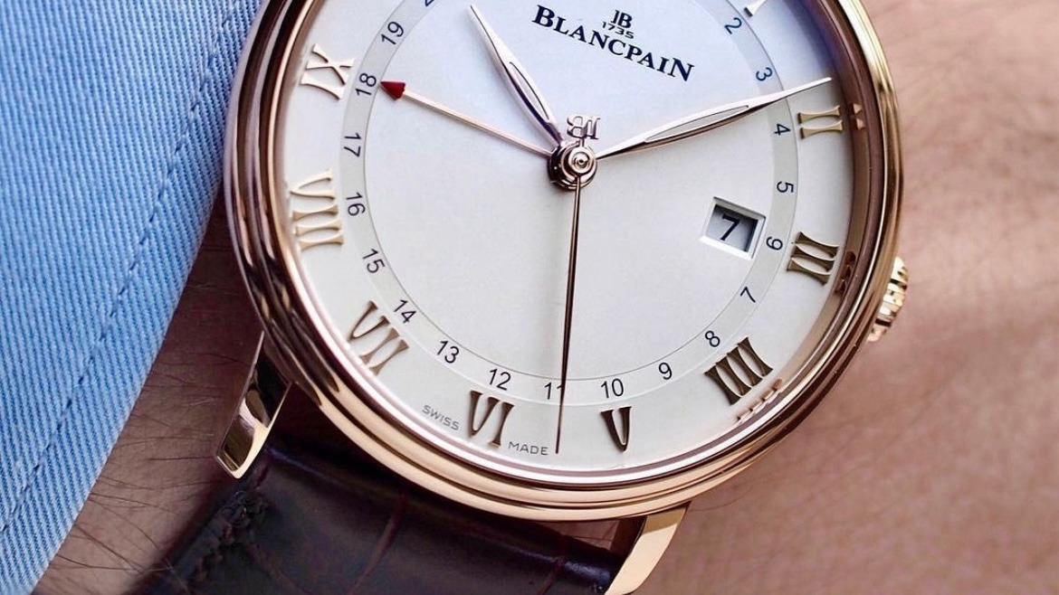 Bracelet de Montre Alligator Bordeaux Blancpain Villeret Date