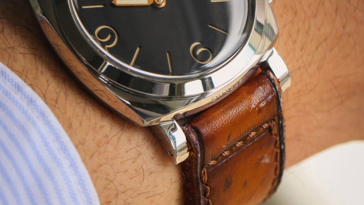 Bracelet Montre Veau Vintage Cognac Panerai Luminor PAM 111