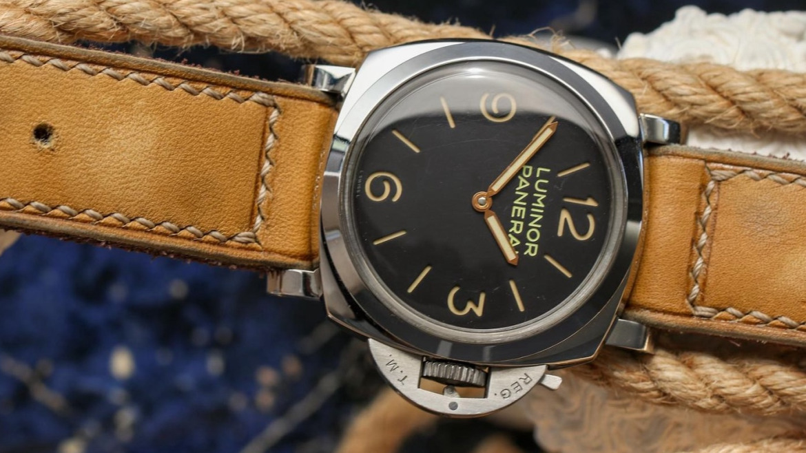 Bracelet Montre Veau Vintage Gold Panerai Luminor PAM 111