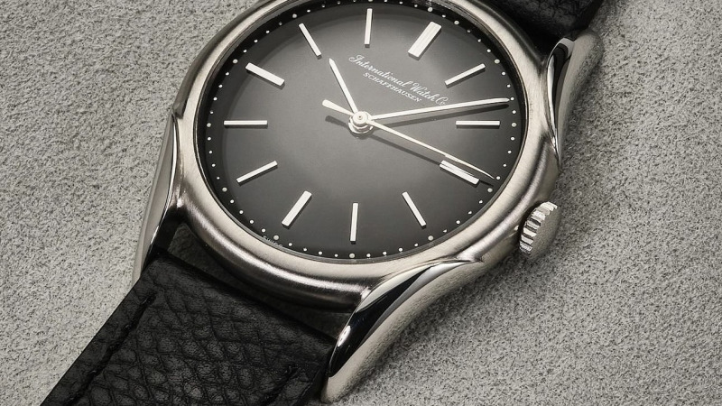 Bracelet Montre Veau Grainé Noir - IWC