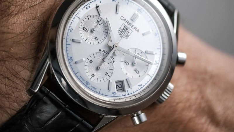 Bracelet Montre Alligator Noir - TAG Heuer Carrera Chrono Calibre 17