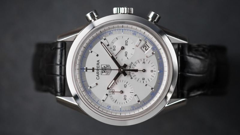 Bracelet Montre Alligator Noir - TAG Heuer Carrera Chrono Calibre 17