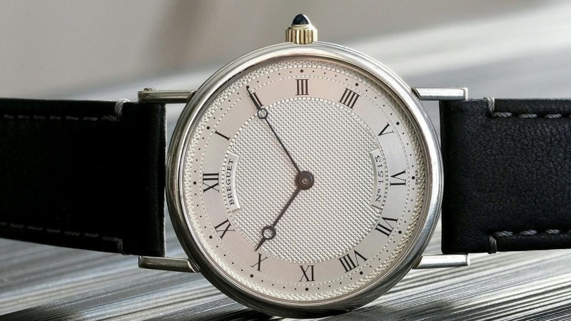 Bracelet Montre Veau Graine Noir - Breguet Classique 5157