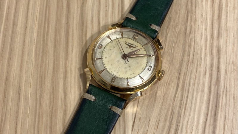 Bracelet Montre Ethnic Veau Patine Vert - Longines