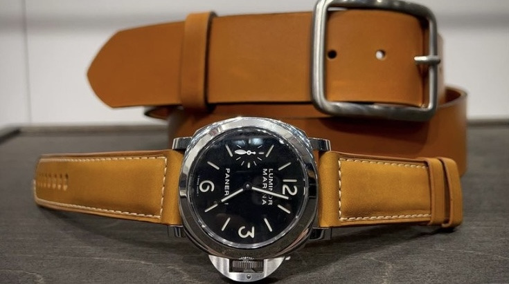Bracelet Cuir Veau Gold Ecrue - Panerai Luminor Marina