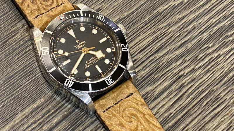 Bracelet Montre Vintage Tribal - Tudor Black Bay