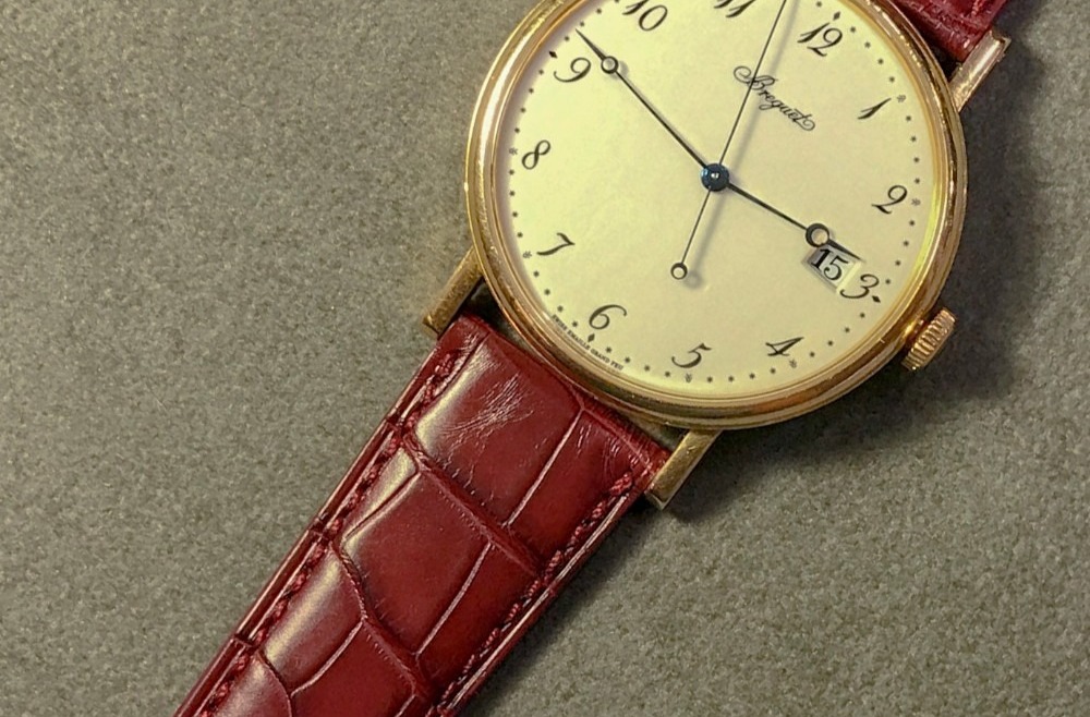 Bracelet Montre Alligator Bordeaux - Montre Breguet Classique 5177