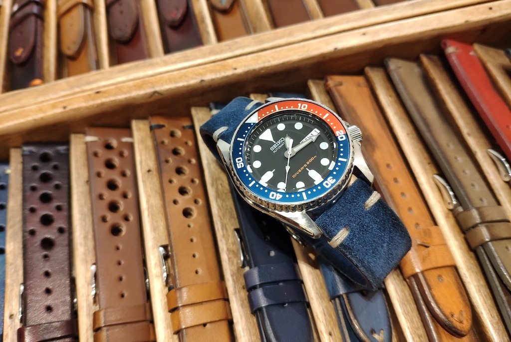 Bracelet Montre Ethnic Nubuck Bleu - Seiko SKX 013