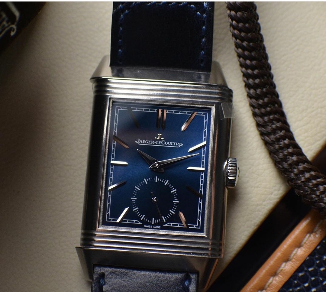 Bracelet Montre Jaeger Lecoultre Reverso Blue Dial