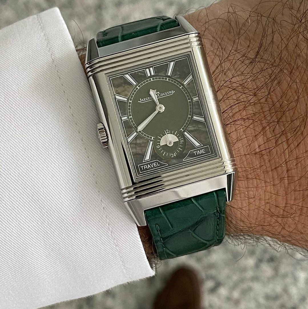 Bracelet Montre Jaeger Lecoultre Reverso Kaki Dial