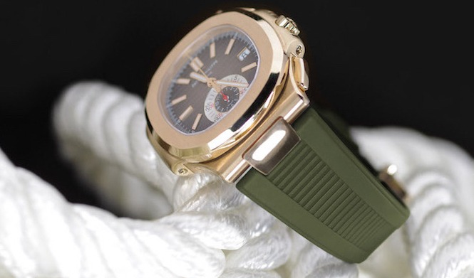 Patek philippe nautilus online bracelet caoutchouc