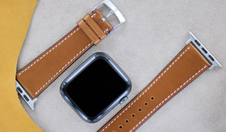 Boutique en ligne bracelet montre en cuir double tour adaptable sur montre Apple Watch